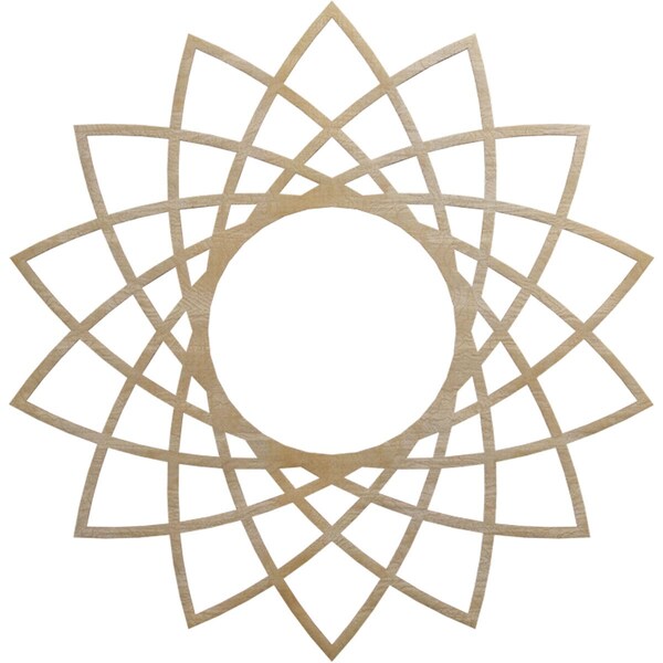Ekena Millwork Eleanor Wood Fretwork Pierced Ceiling Medallion, Birch, 32"OD x 12 3/8"ID x 1/4"T CMWP32X32X0250EABI - main